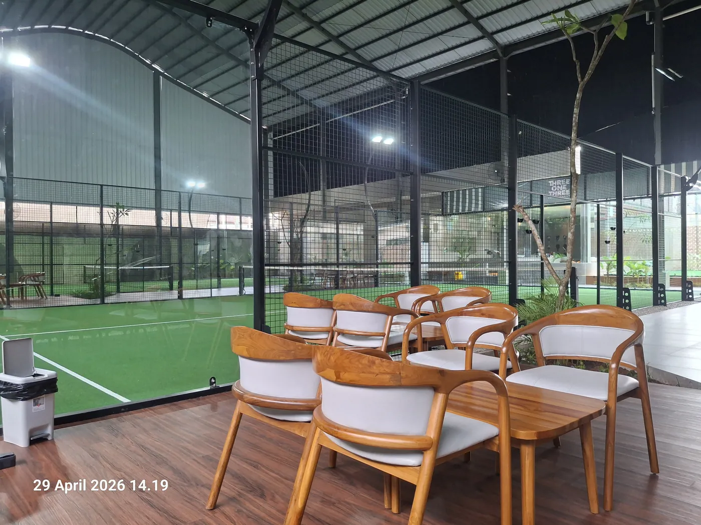 Inside Three One Three Padel Court